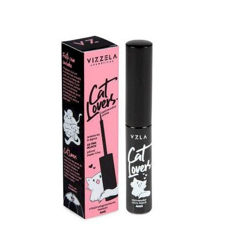Delineador Líquido Black Preto Cat Lovers - Vizella 