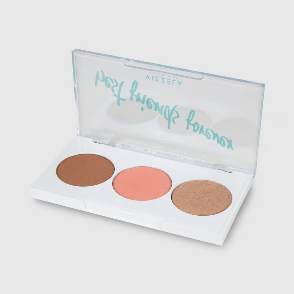 PALETA BFF VIZZELA COR 03 CONTORNO BLUSH E ILUMINADOR