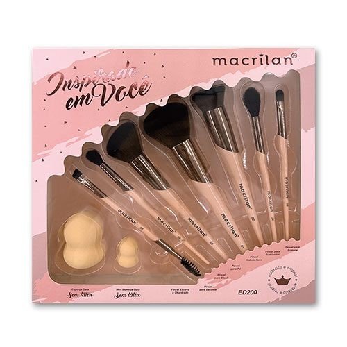 ED200 KIT COM 7 PINCEIS P/ MAQUIAGEM