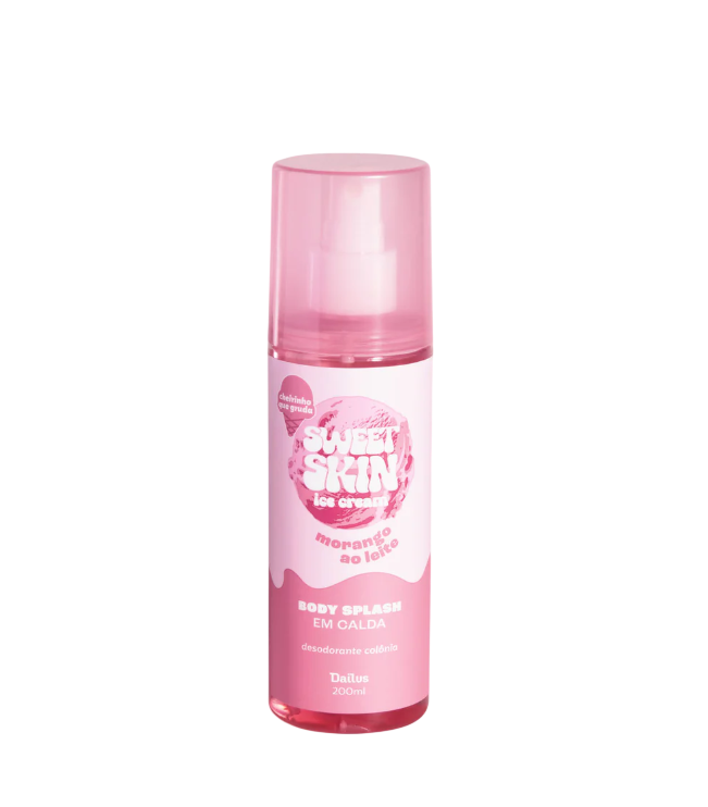 BODY SPLASH EM CALDA (MORANGO AO LEITE) – SWEET SKIN ICE CREAM - DAILUS