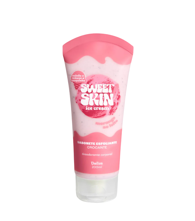 SABONETE ESFOLIANTE CROCANTE (MORANGO AO LEITE) – SWEET SKIN ICE CREAM - DAILUS
