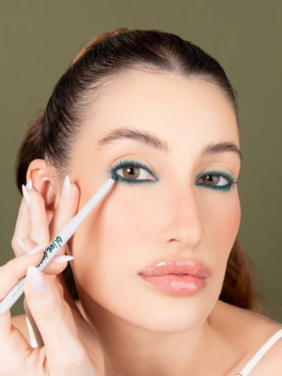 Lapiseira Para Olhos Olive Green - Vizzela - Verde Oliva Efeito Metalizado