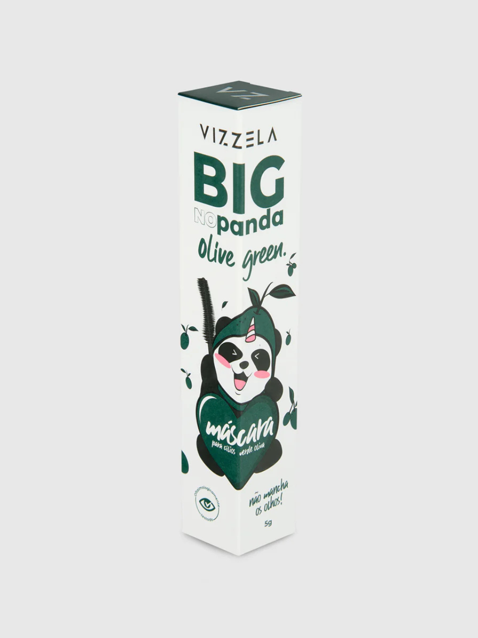 Máscara Para Cílios Big No Panda Olive Green - Vizzela - Verde