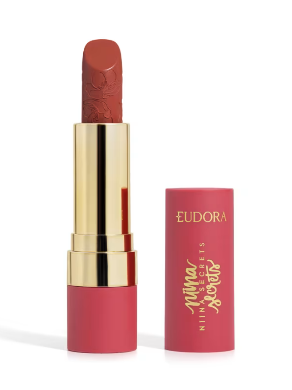 Batom Niina Secrets Soft Petals Vermelho Romântico 3,8g
