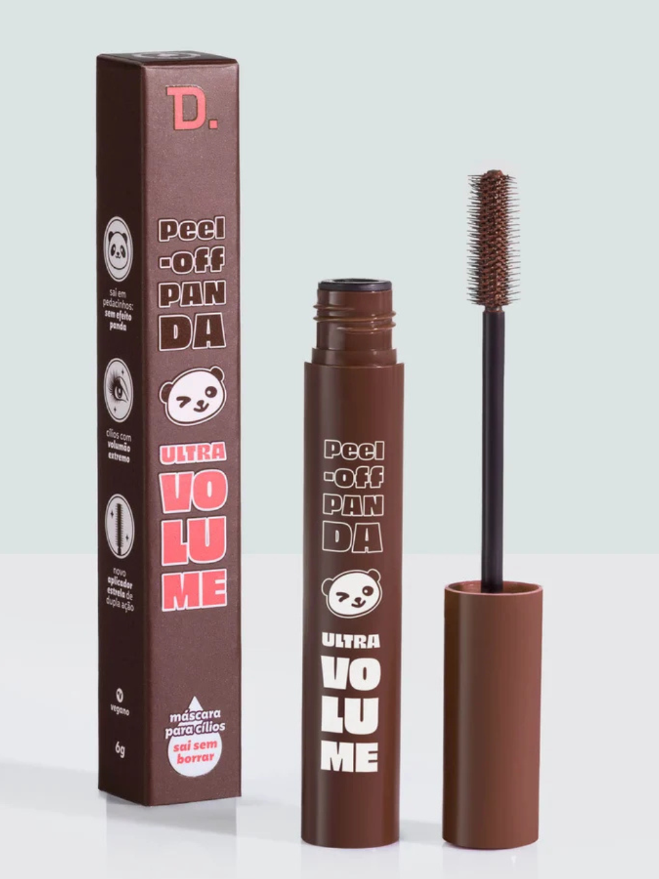 MÁSCARA PARA CÍLIOS PEEL-OFF PANDA ULTRA VOLUME – MARROM