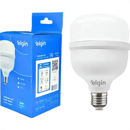 LÂMPADA BULBO LED T 30W BIVOLT 6500K LD ELGIN