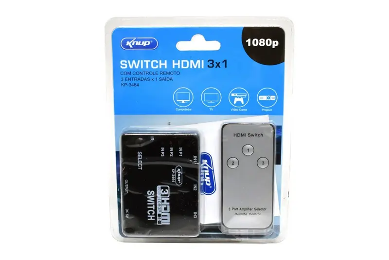 HUB SWITCH HDMI 4K KNUP 
