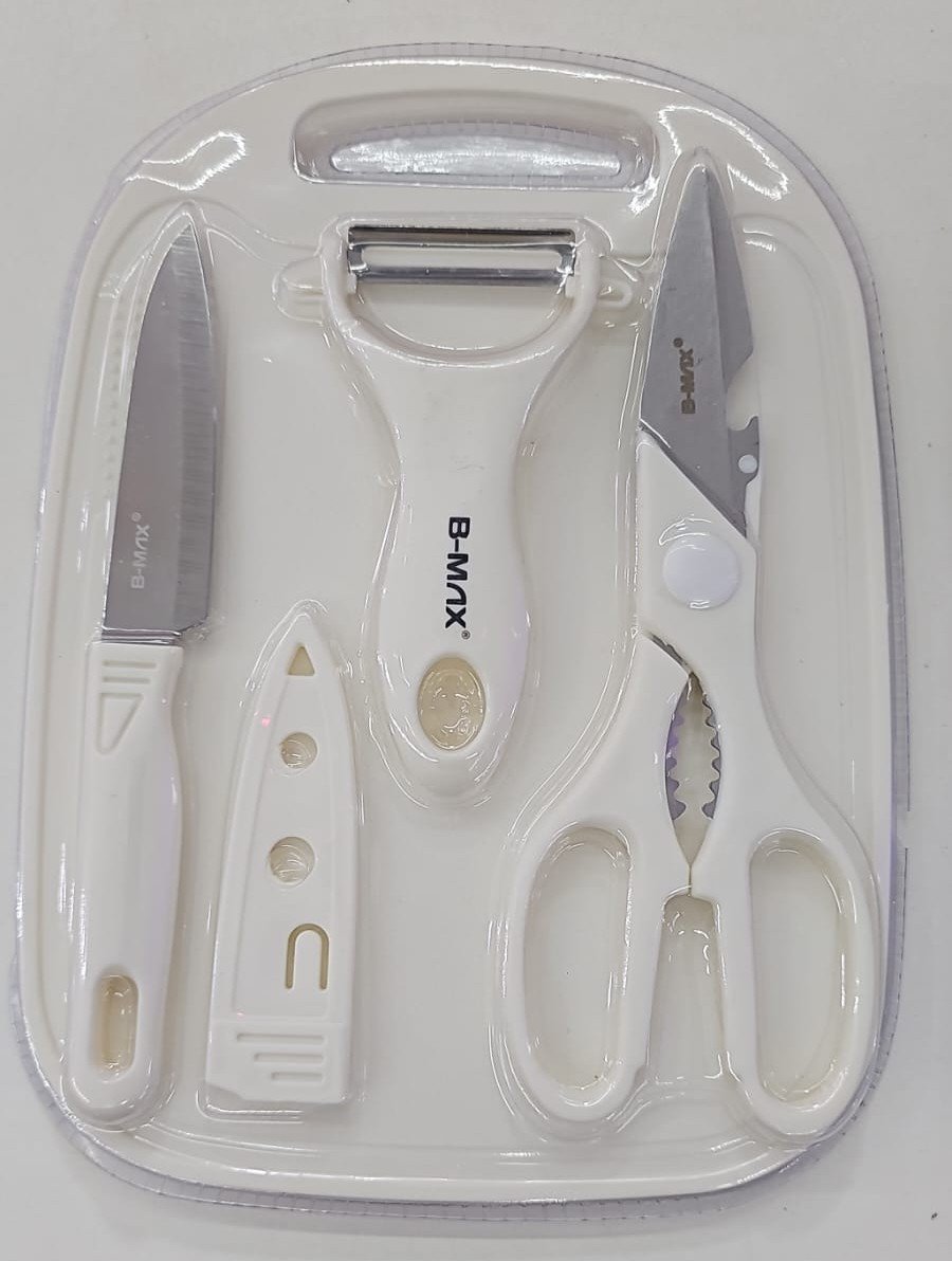 KIT DE UTENSÍLIOS DE COZINHA 4 PEÇAS B-MAX