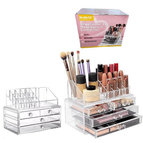 ORGANIZADOR DE MAQUIAGENS E COSMÉTICOS B-MAX