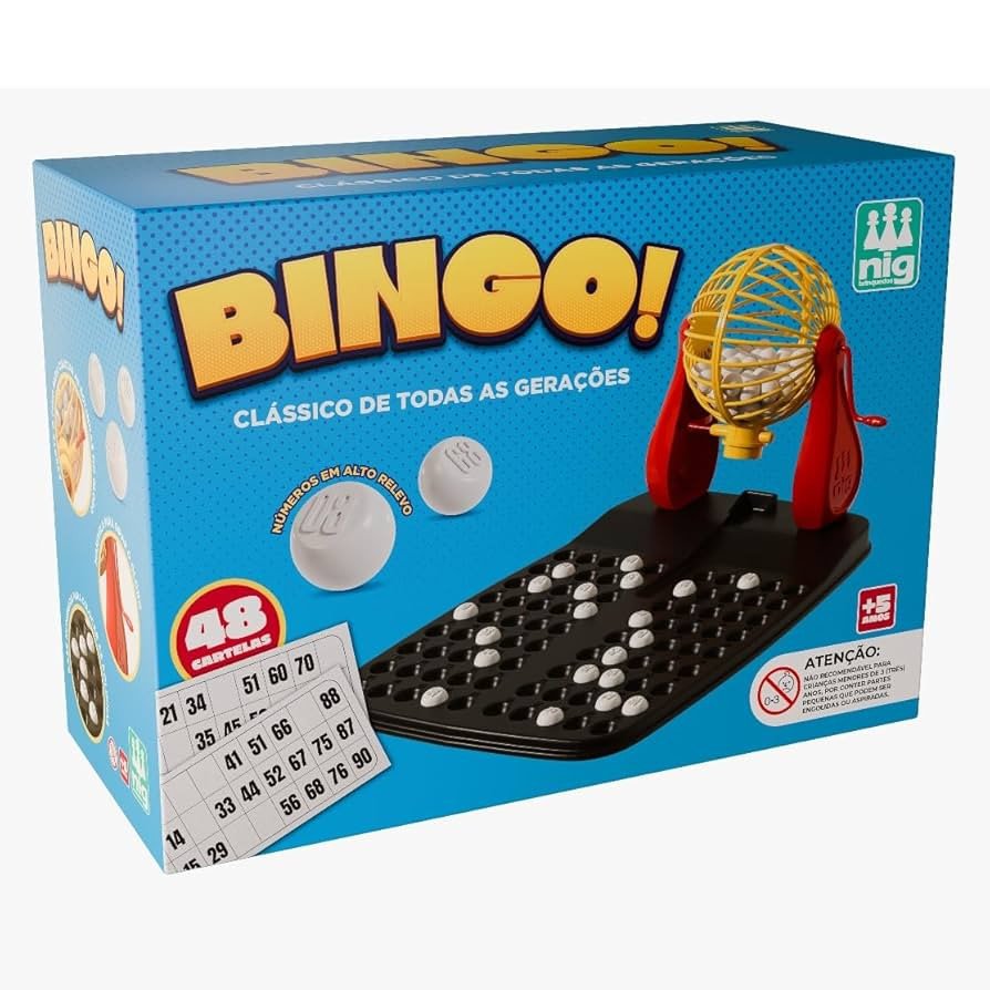 JOGO DE BINGO 48 CARTELAS - NIG BRINQUEDOS