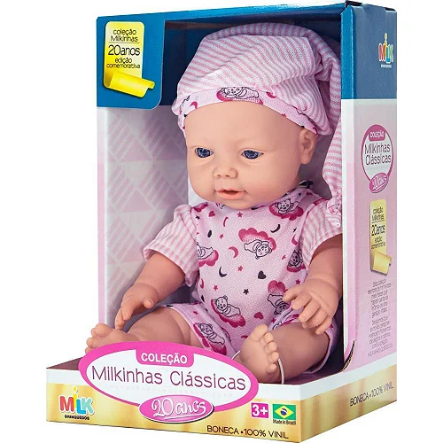 BONECA MEU PIJAMINHA 32CM - MILK