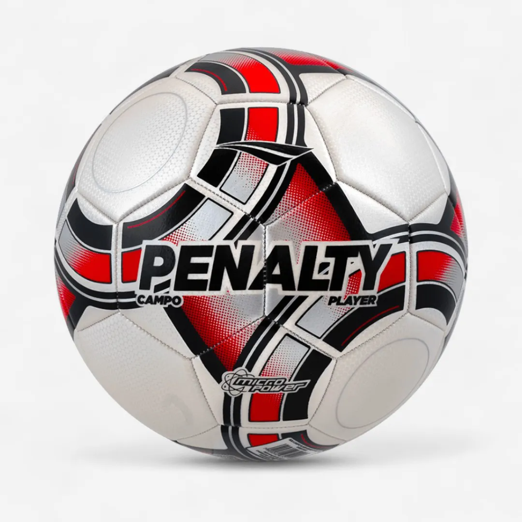 BOLA DE FUTEBOL DE CAMPO PLAYER XXIII BRANCO, VERMELHO E PRETO - PENALTY