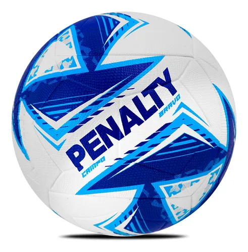 BOLA DE FUTEBOL DE CAMPO BRAVO XXV BRANCA, AZUL E MARINHO - PENALTY
