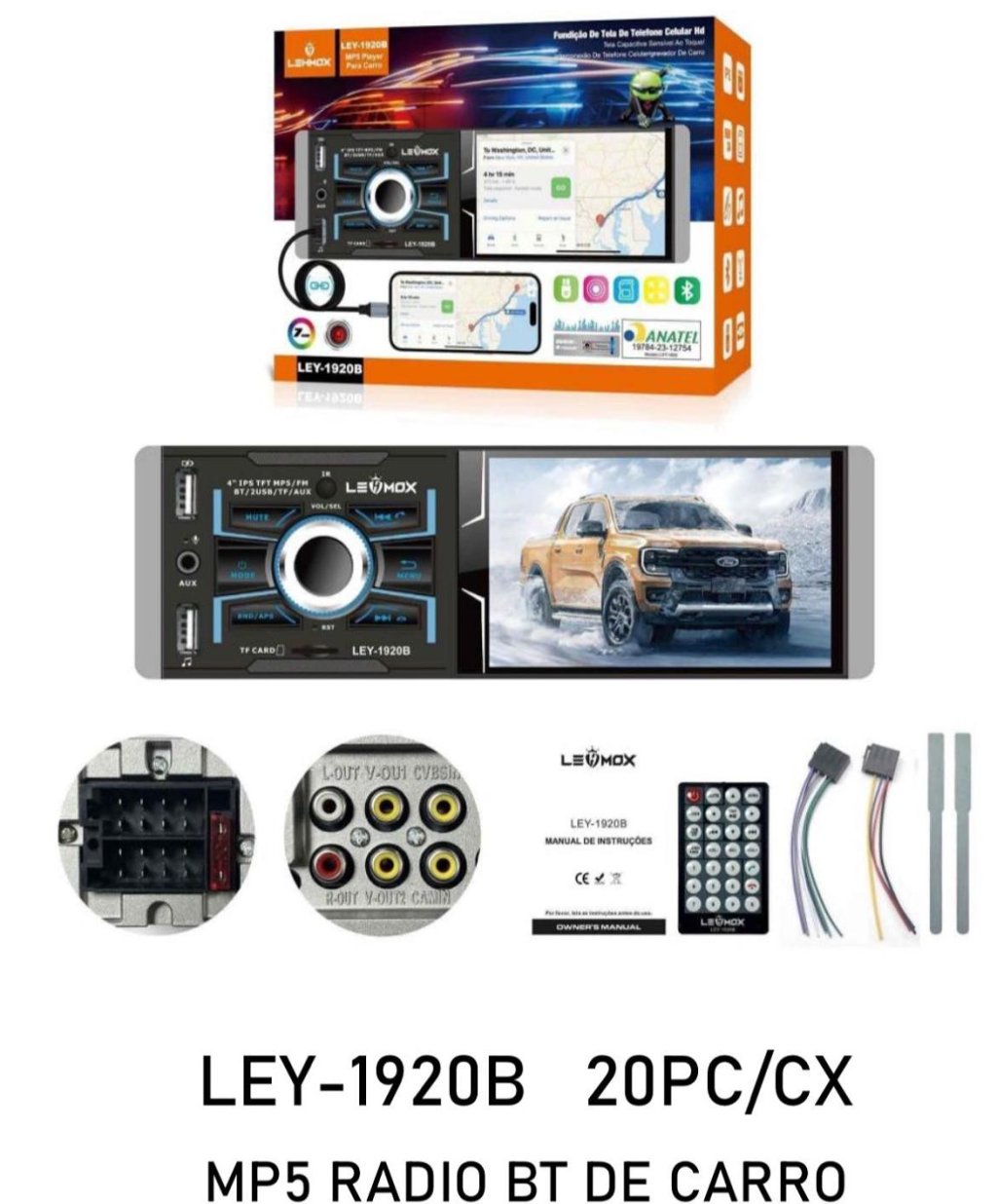 SOM AUTOMOTIVO MP5 PLAY DIGITAL LEHMOX