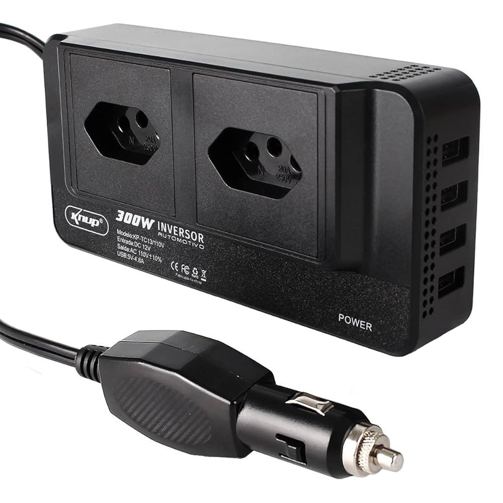 INVERSOR DE TENSÃO 12VDC 300W 220V KNUP