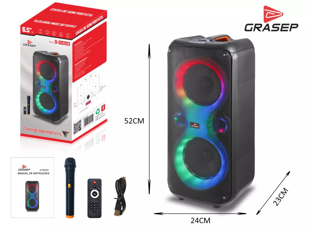 CAIXA DE SOM BLUETOOTH GRASEP