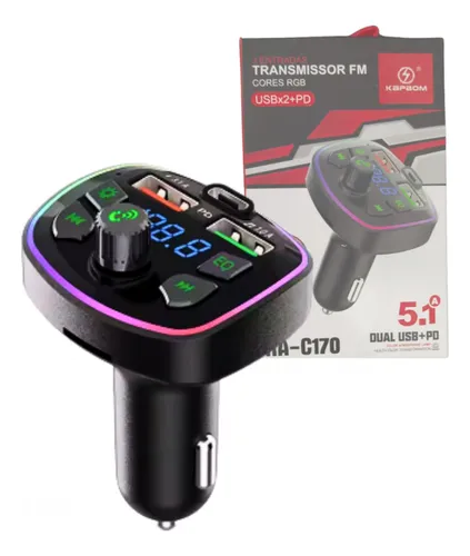 ADAPTADOR TRANSMISSOR BLUETOOTH PARA CARRO KAPBOM