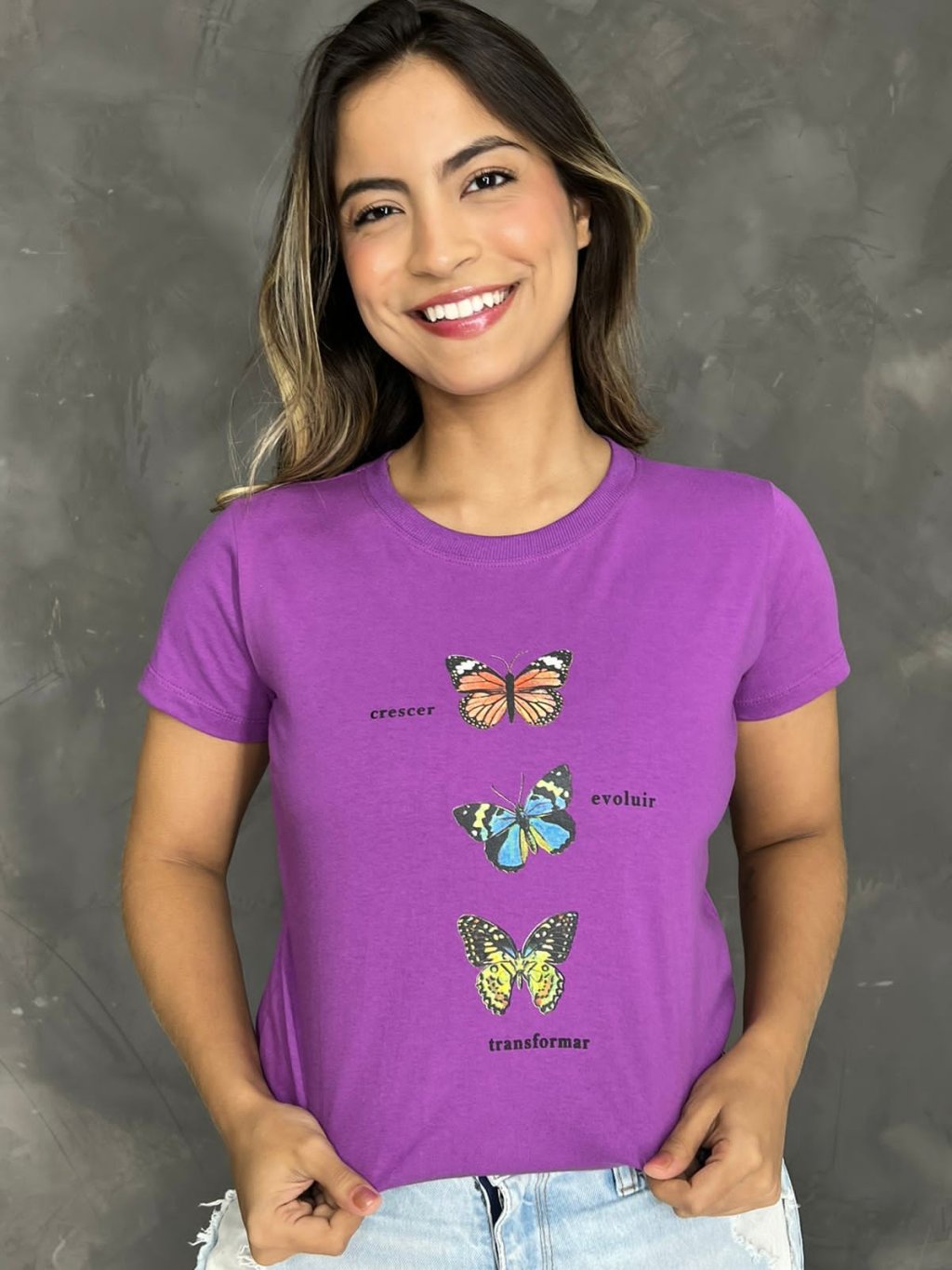 Crescer evoluir transformar / Roxo