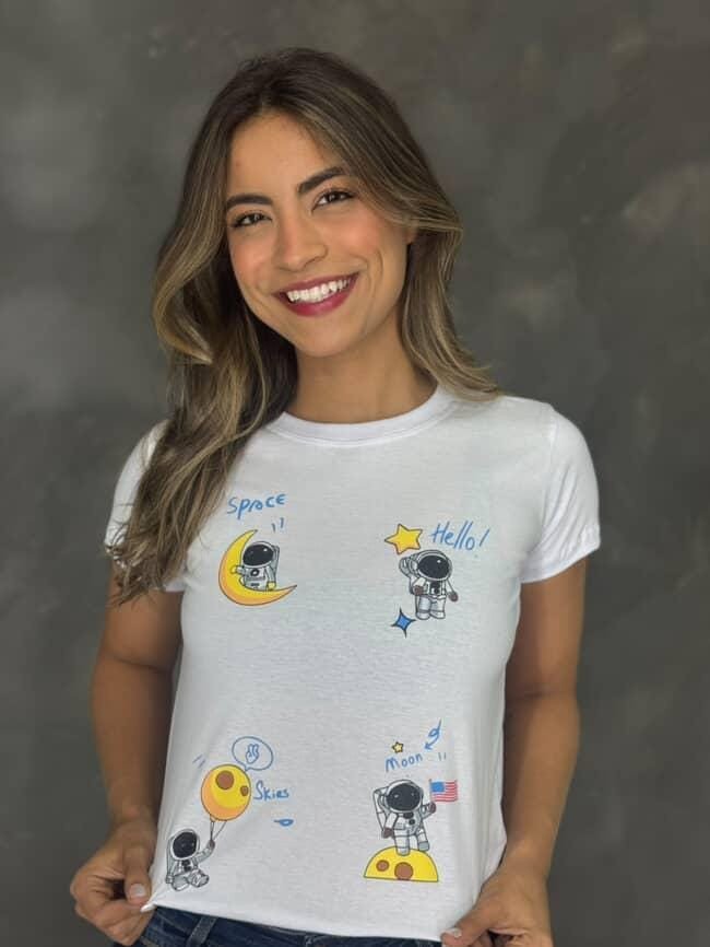 Tshirt silcada capivara cor branca 