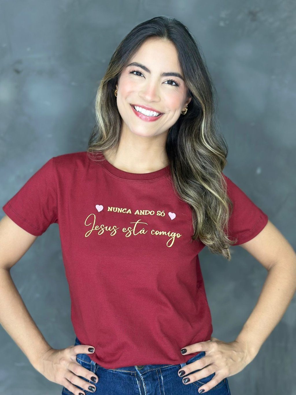 Nunca ando só Jesus está comigo / marsala 