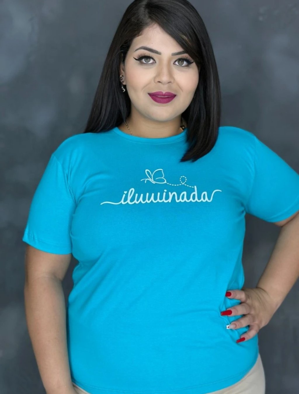 Iluminada / Azul turquesa 