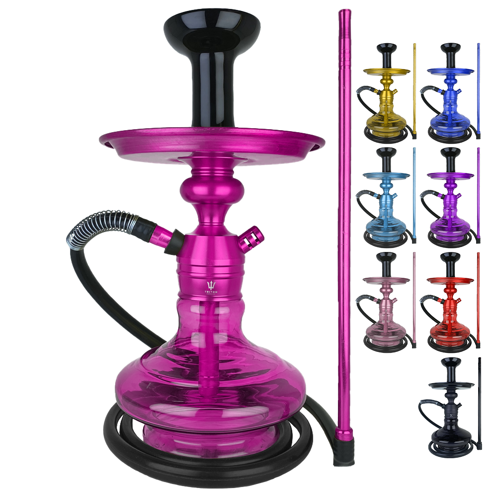 Narguile Completo Triton Zip + Mang anti chama completa + aladin Colorido - Preto