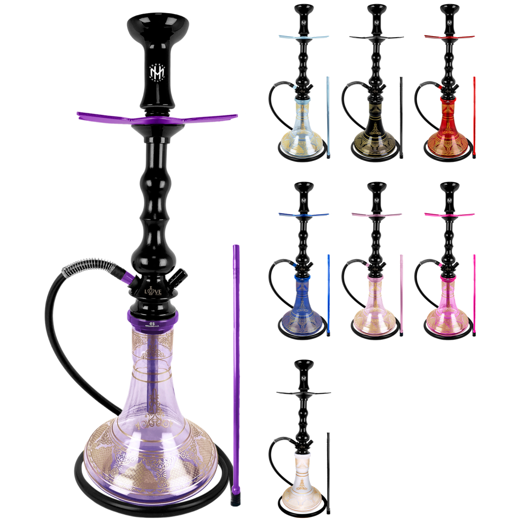 NARGUILE LOVE MÉDIO COMPLETO MANGUEIRA DE SILICONE