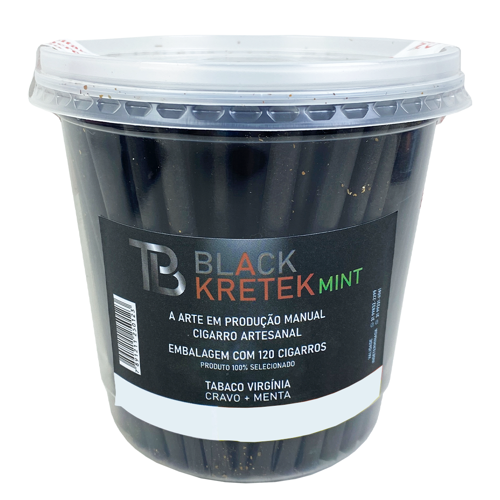 TABACO BLACK KRETEK - MINT - LONGO / 120 UND