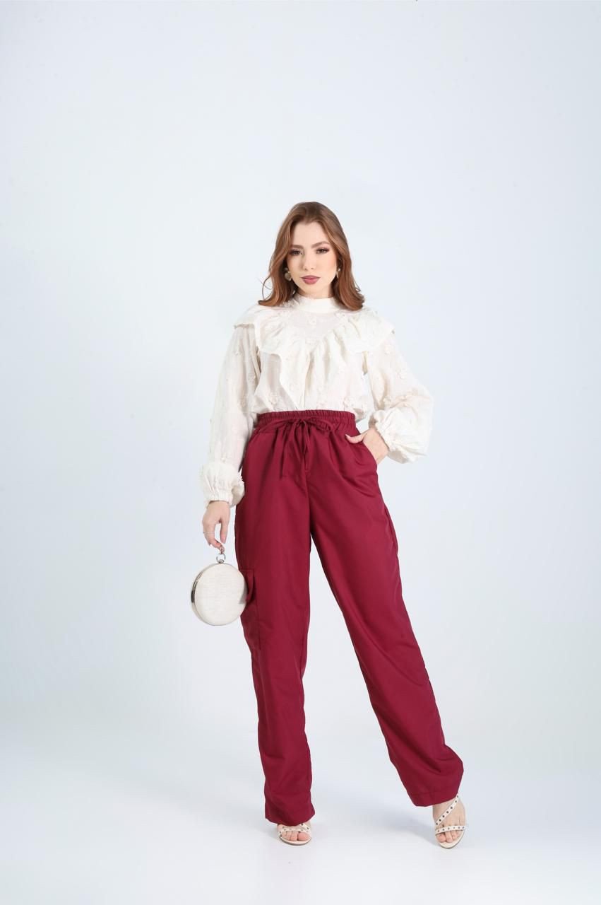 CALÇA CREPINHO CARGO REF:05