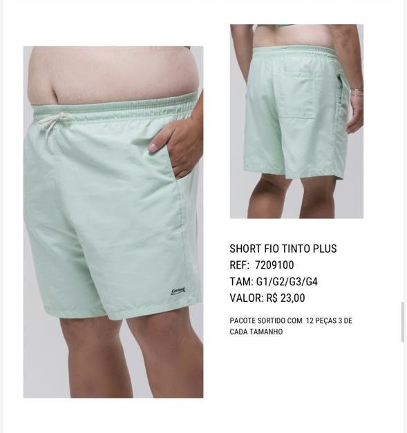 SHORT FIO TINTO PLUS C/ BOLSO REF: 100