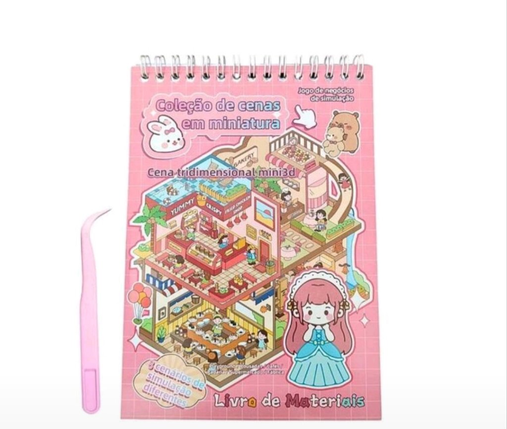 CADERNO DE ADESIVOS 3 D