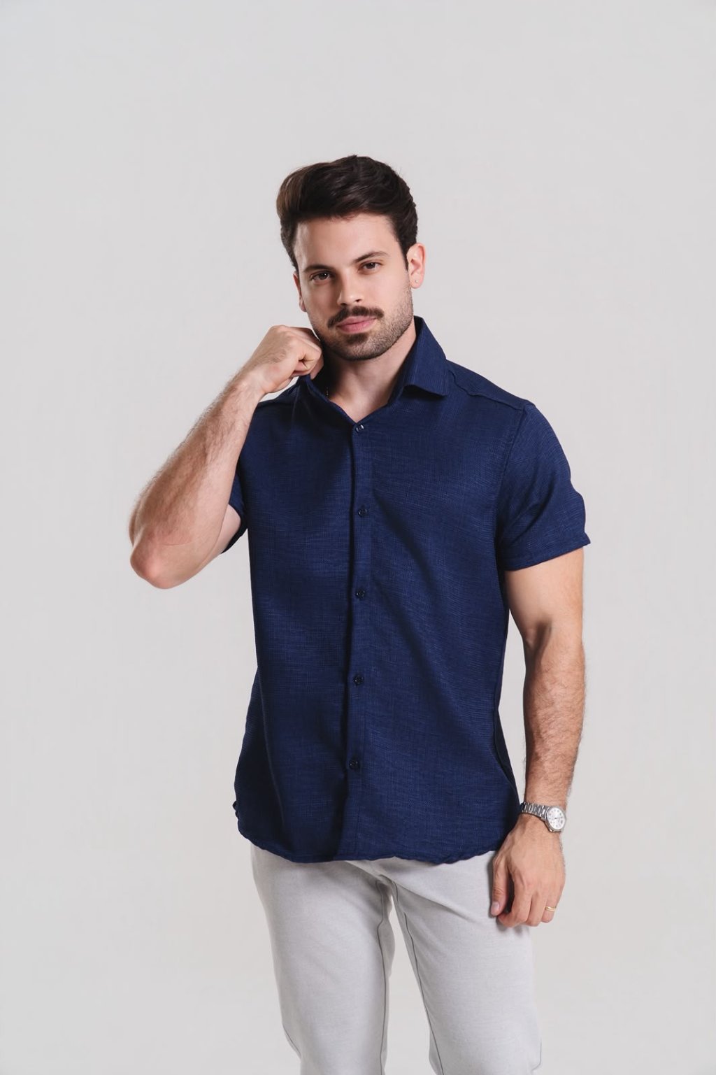 CAMISA GOLA POLO TEXTURIZADA REF: 122