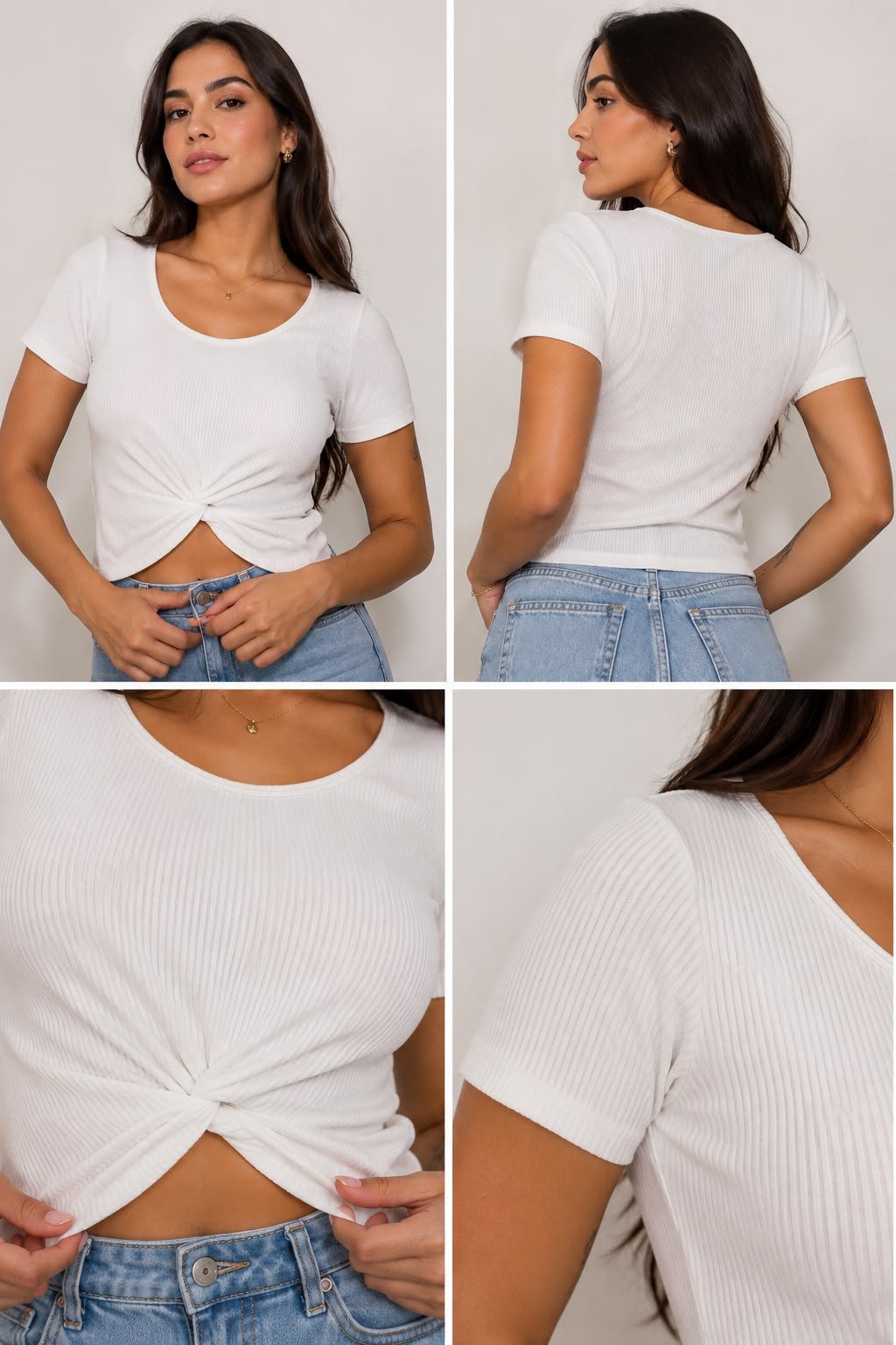 BLUSA C/ NÓ CABELADA REF: 201