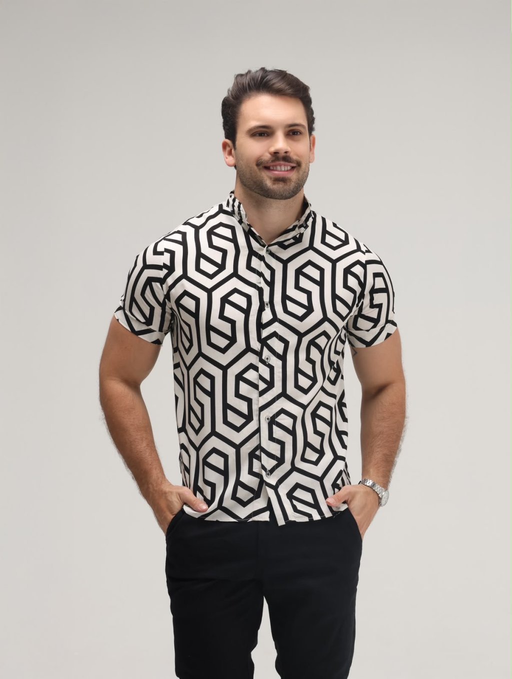 CAMISA GOLA PADRE ESTAMPADA REF:0R