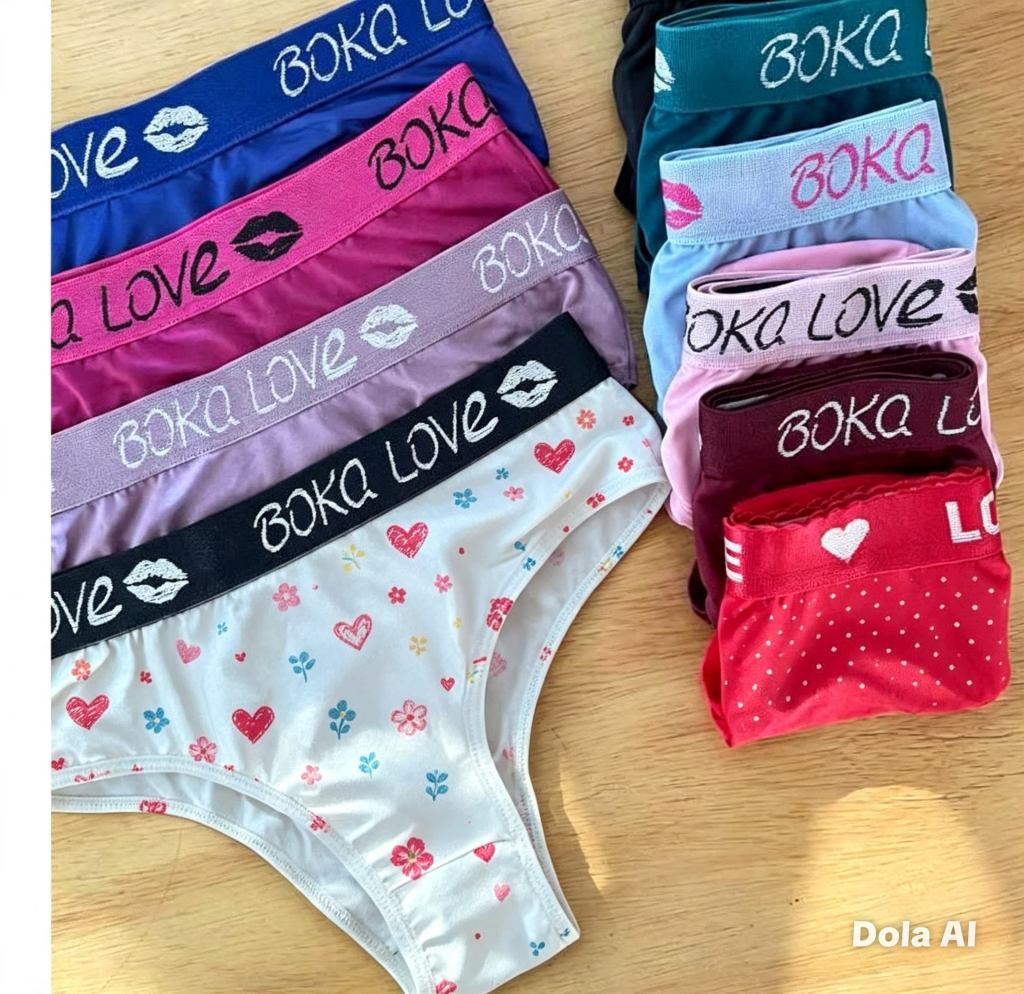 CALCINHA BOKA LOVE ESTAMPADA REF: TNPB4