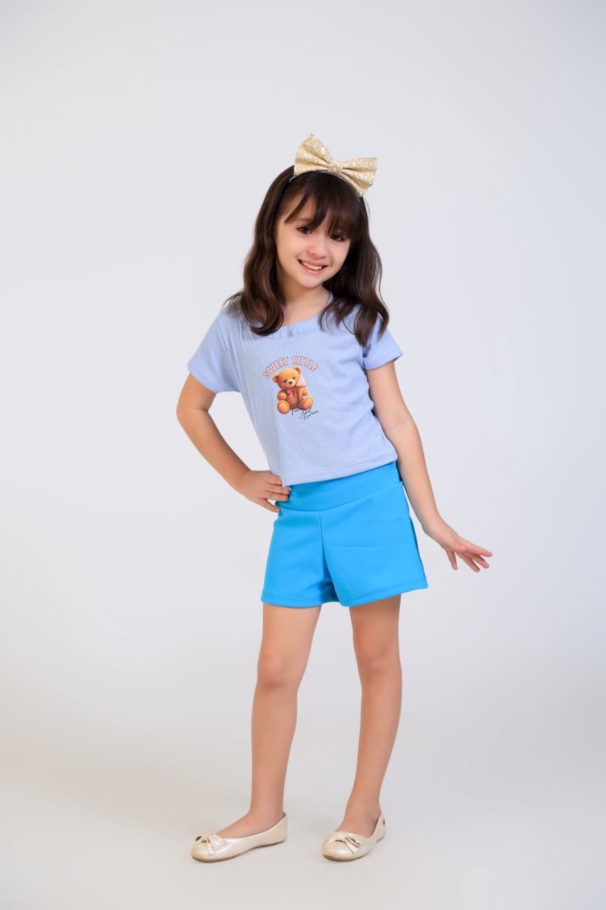 CONJUNTO INFANTIL FEMININO SHORT REF:191