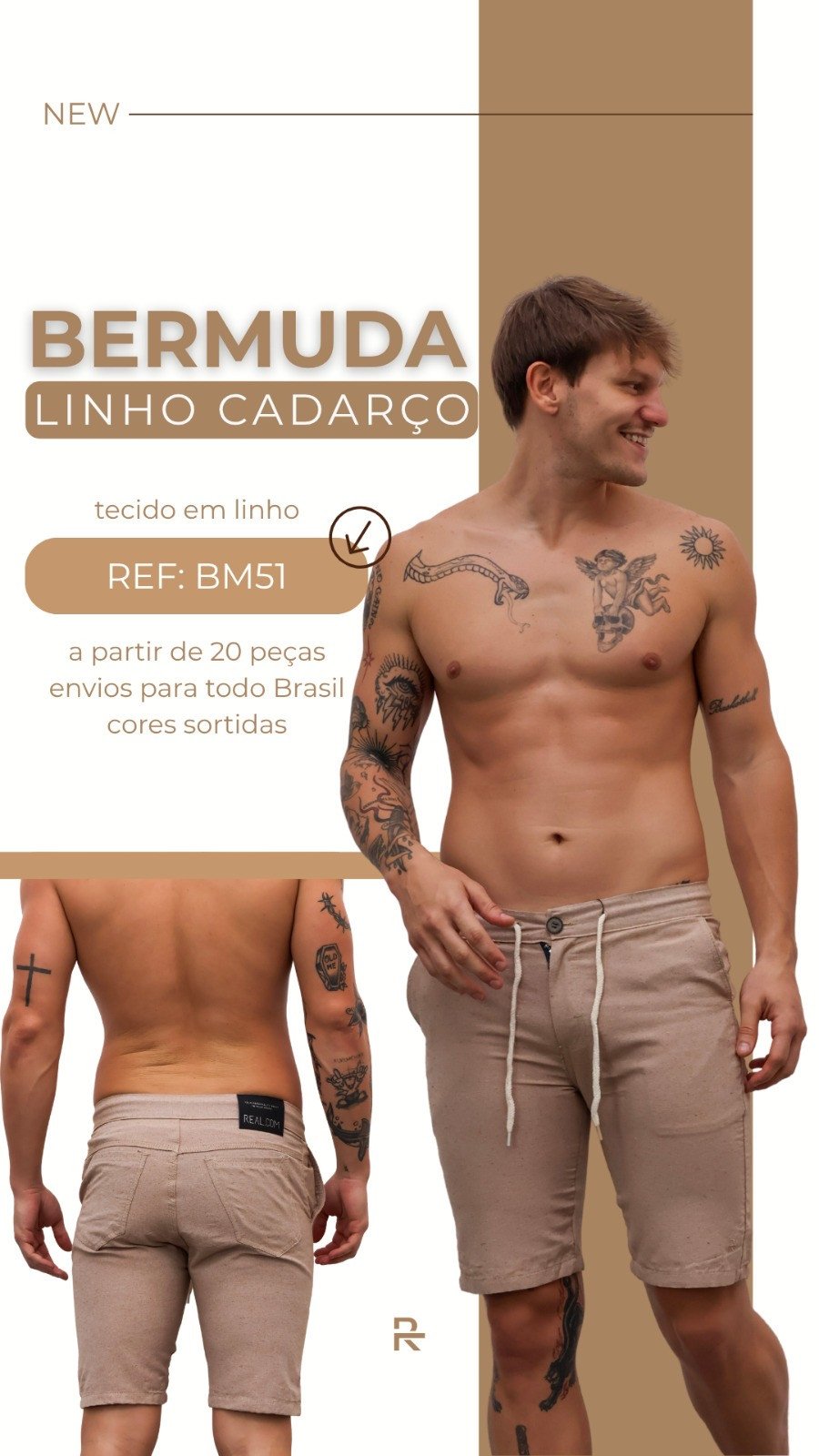 BERMUDA BOTÃO REF: M51