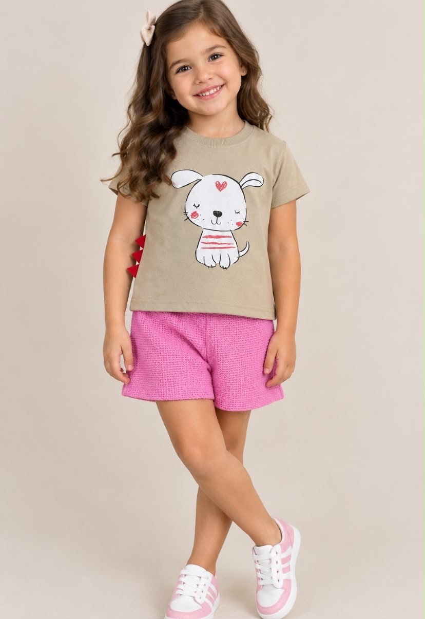 CONJUNTO INFANTIL FEMININO 3D REF:4V1