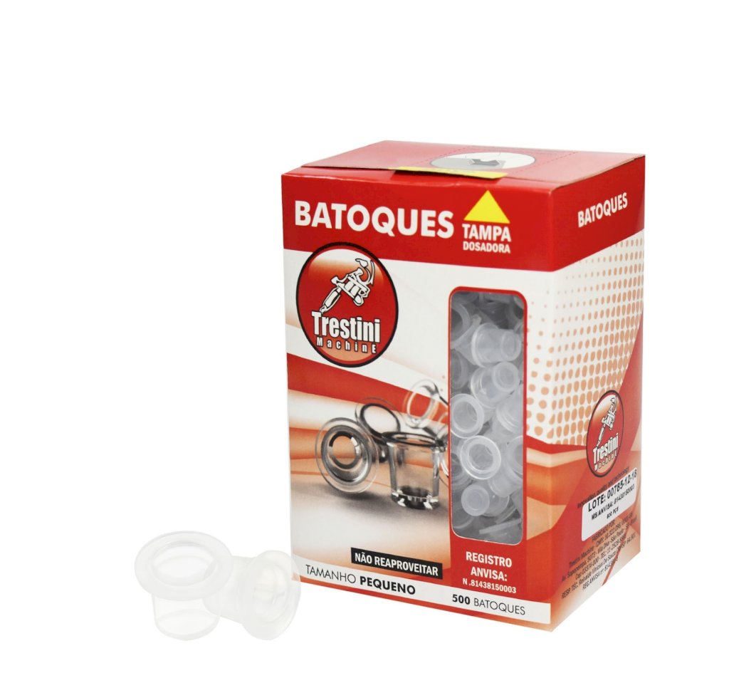 Batoque com base superior (sem base) translucido Trestini - M c/ 500 Un 