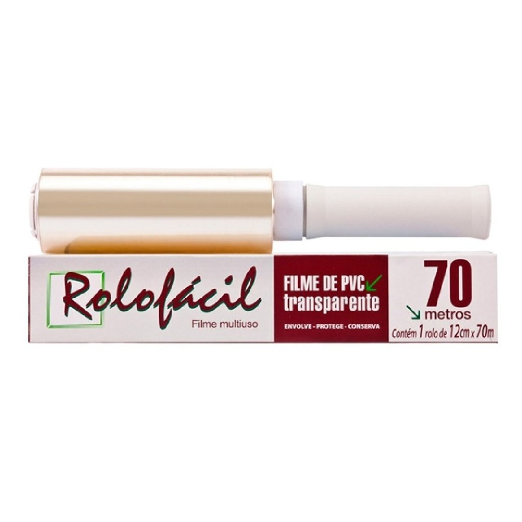 Plástico filme pvc rolo fácil - 12cmx70m