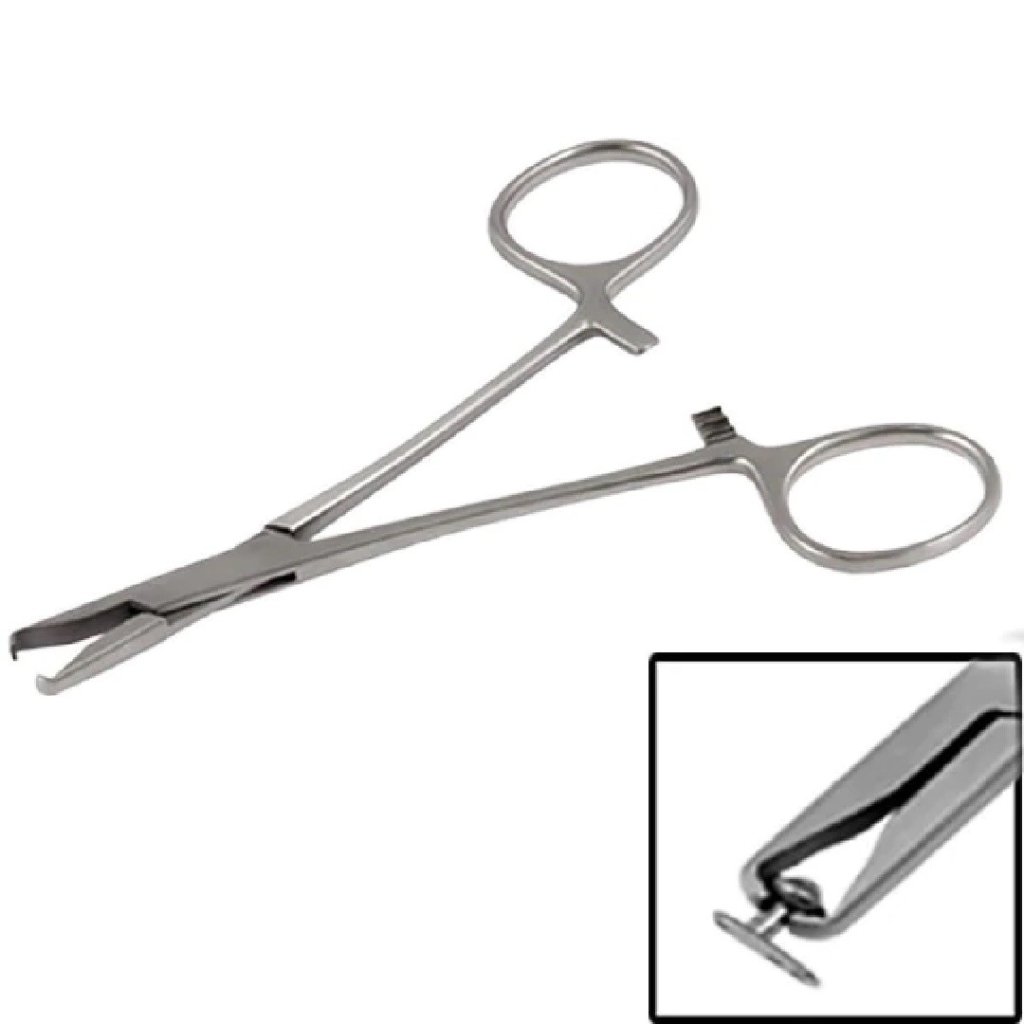 Pinça forceps ponta diamante