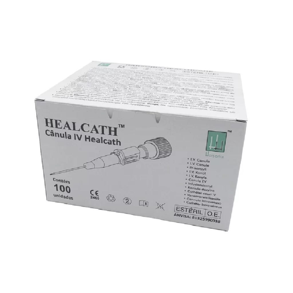 Cateter intravenoso Healcath Seven Care - Cx c/ 100 Un