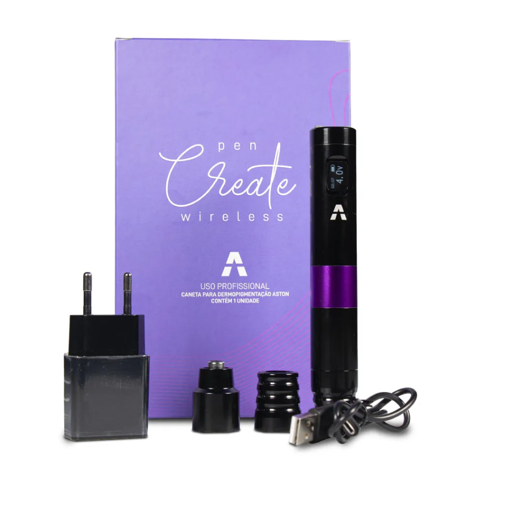 Maquina Pen Create Wireless - preto c/ roxo