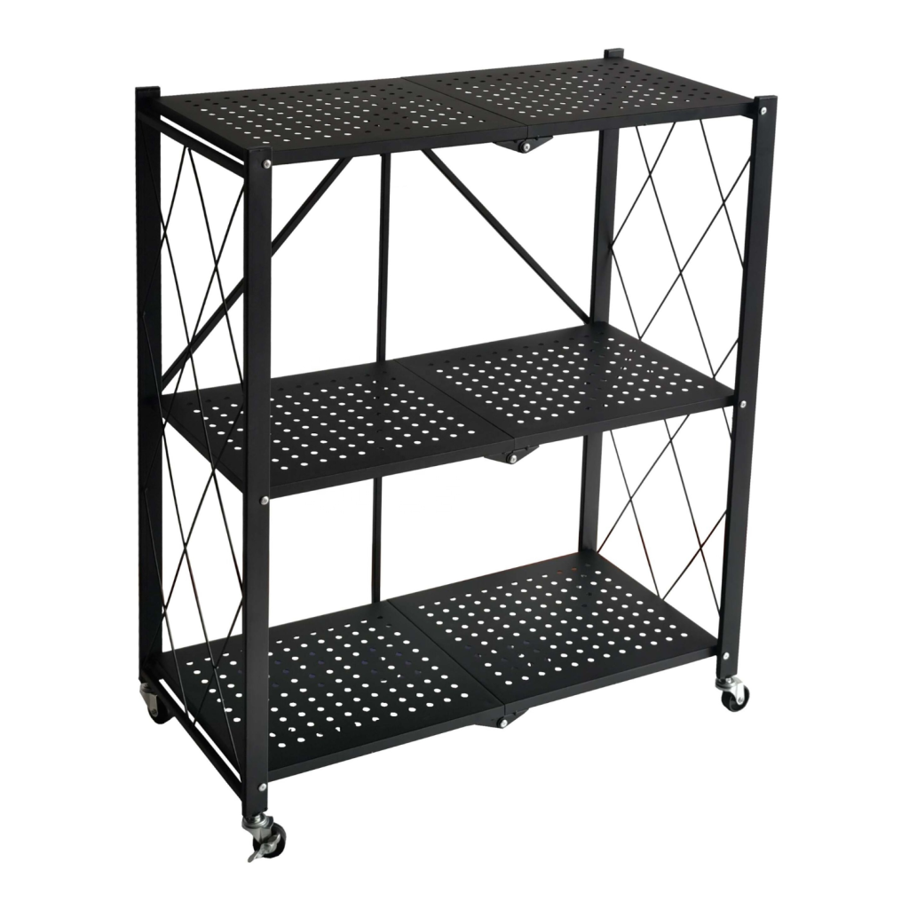 Estante De Metal Dobrável Preta Para Casa Escritório Loja