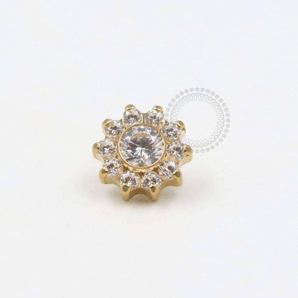 Topo titânio PVD Gold 1.2mm - TN292