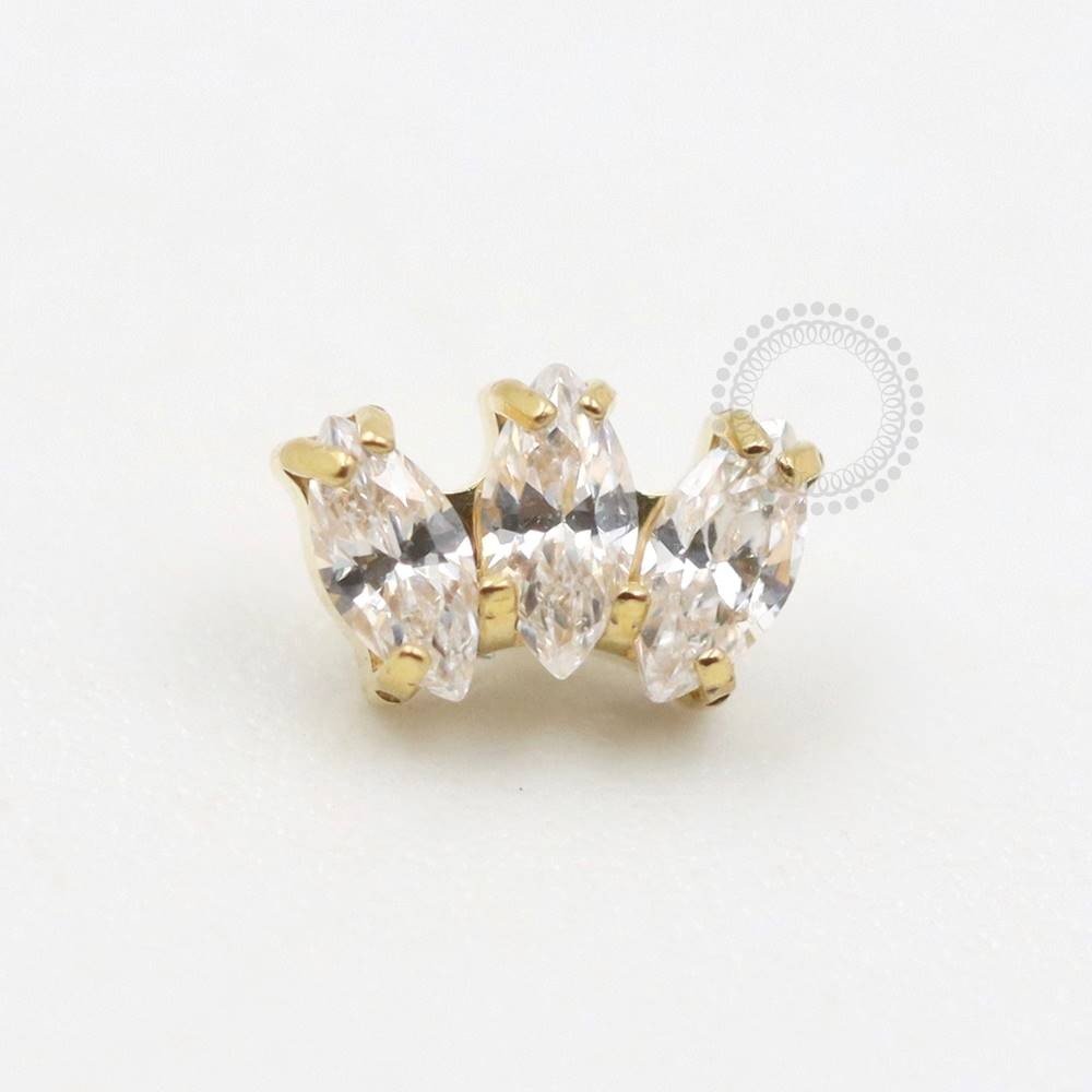 Topo titânio PVD Gold 1.2mm - TN559