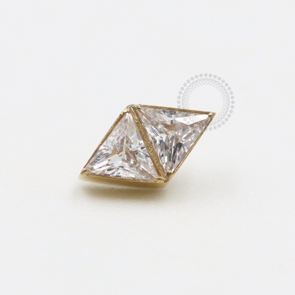 Topo titânio PVD Gold 1.2mm - TN657