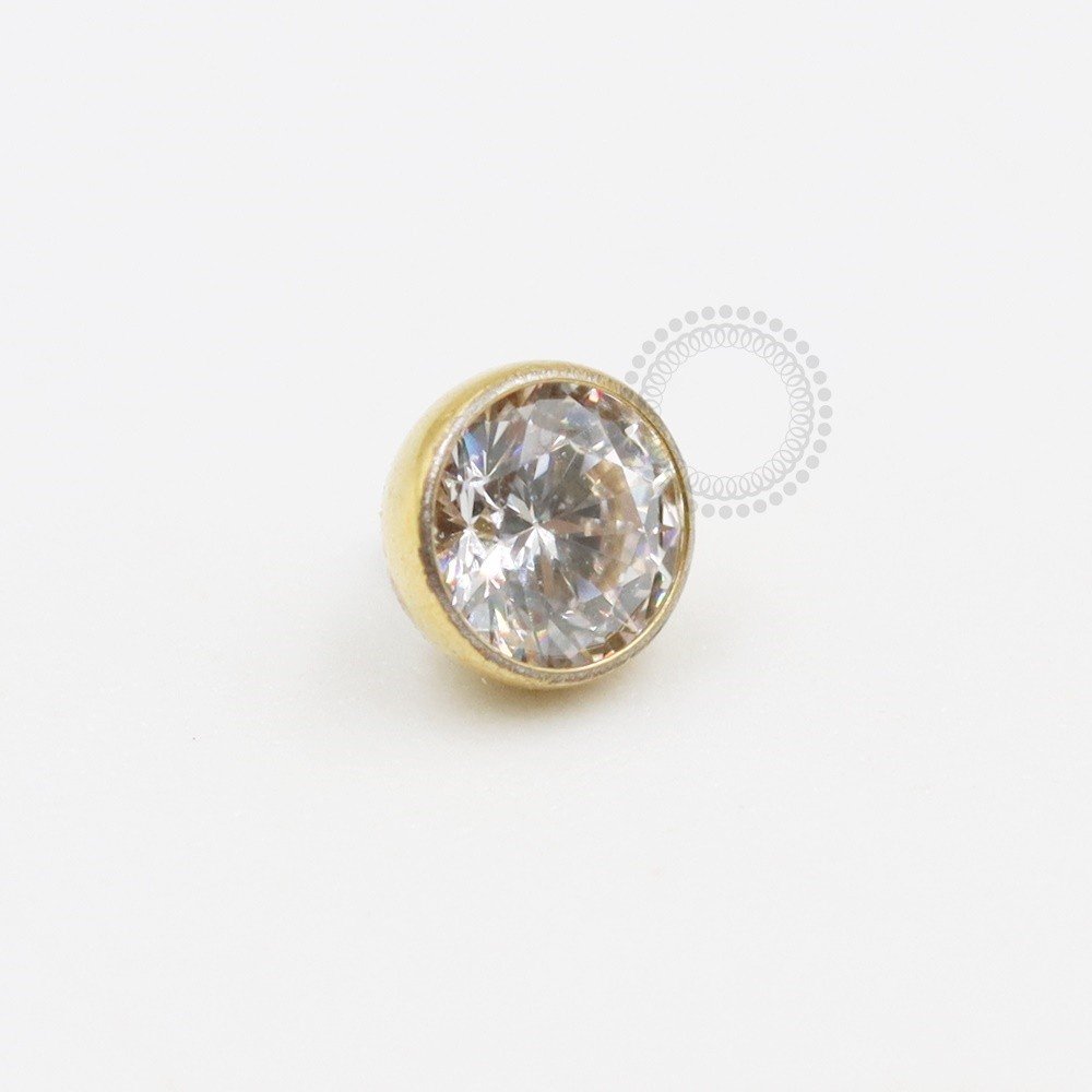Topo titânio PVD Gold 1.2mm - TN700