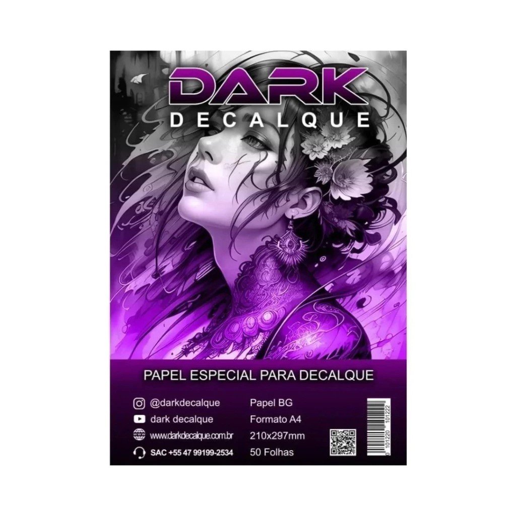 Papel especial bg formato a4 210x297mm - dark stencil - c/ 50 folhas