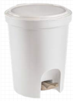 LIXEIRA COM PEDAL 13,5L BRANCA
